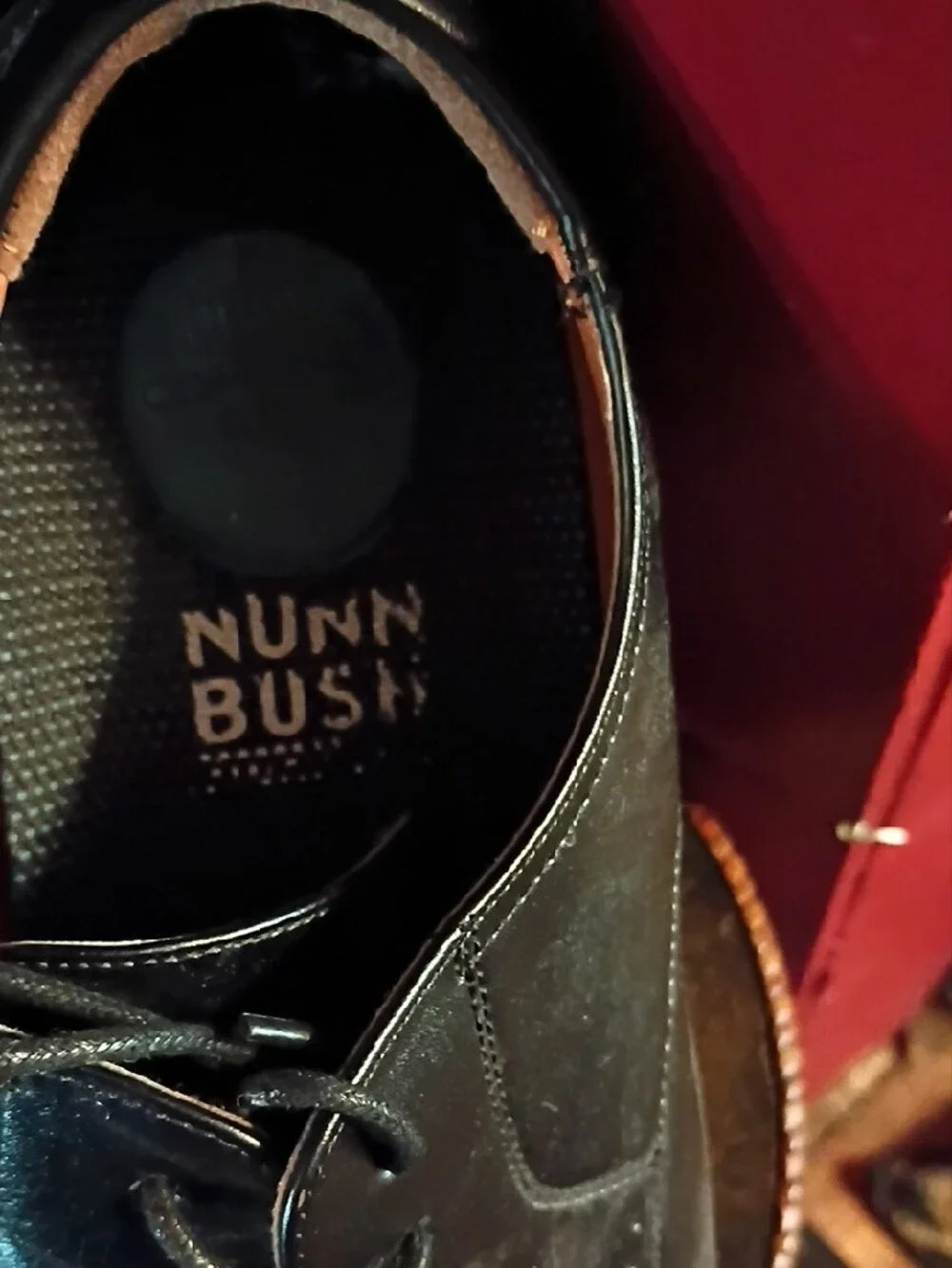 Nunn Bush Black Leather Derby Oxfords